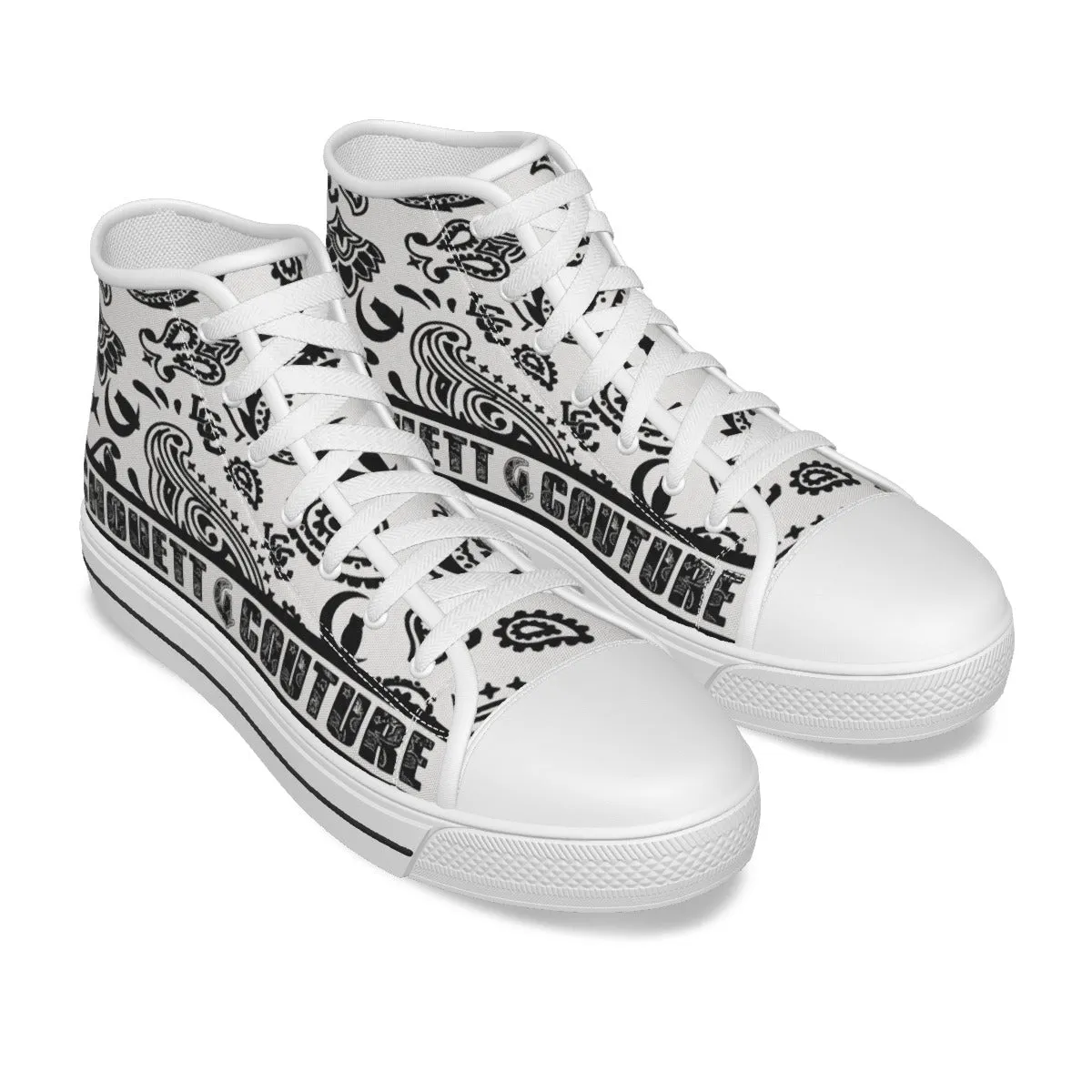 BANDANA PAISLEY WHT High Canvas Shoes