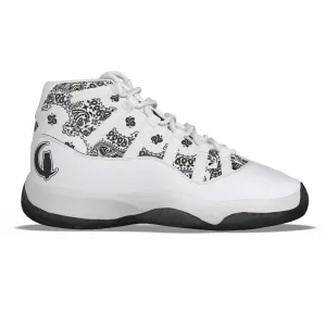 BANDANA WHT Men's High Top Basketball Shoes