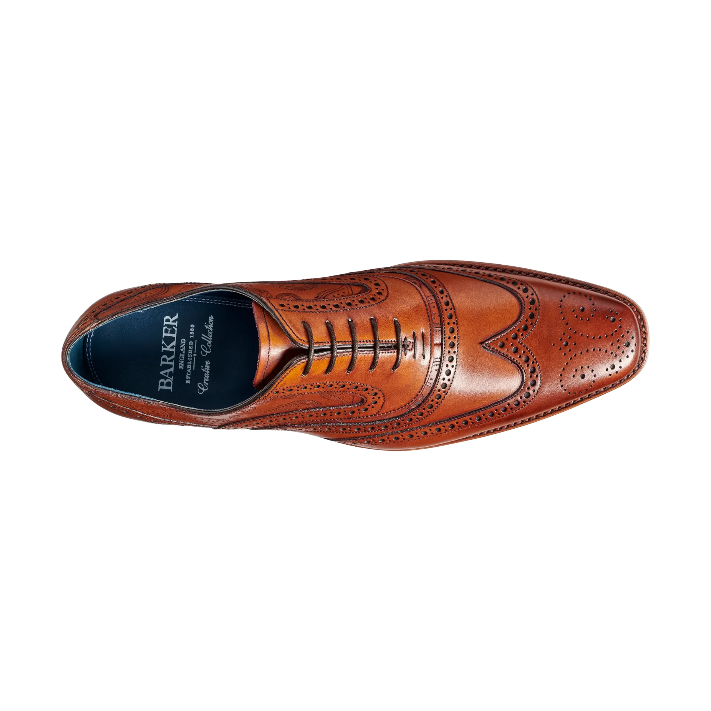 Barker McClean Oxford Brogue - Antique Rosewood Paisley 382926