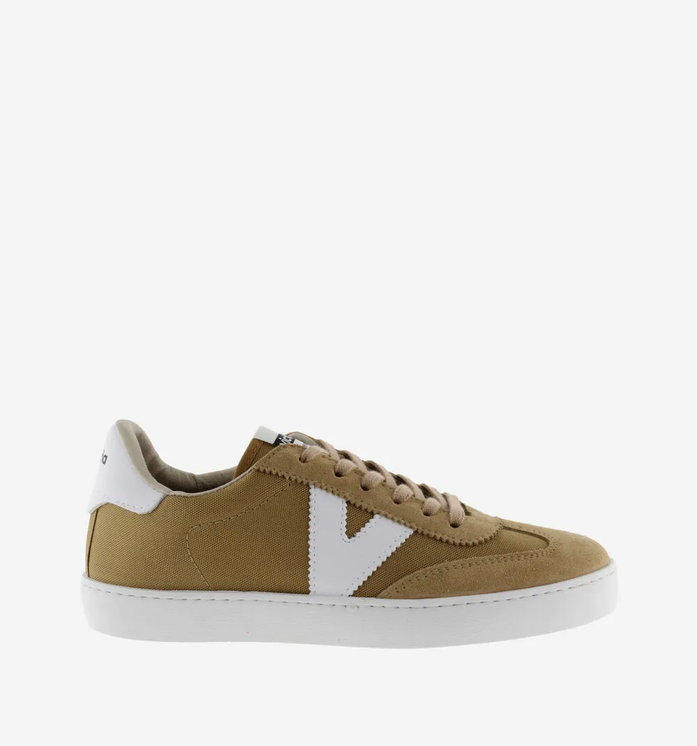 Berlin Split Leather & Nylon Sneaker- Taupe