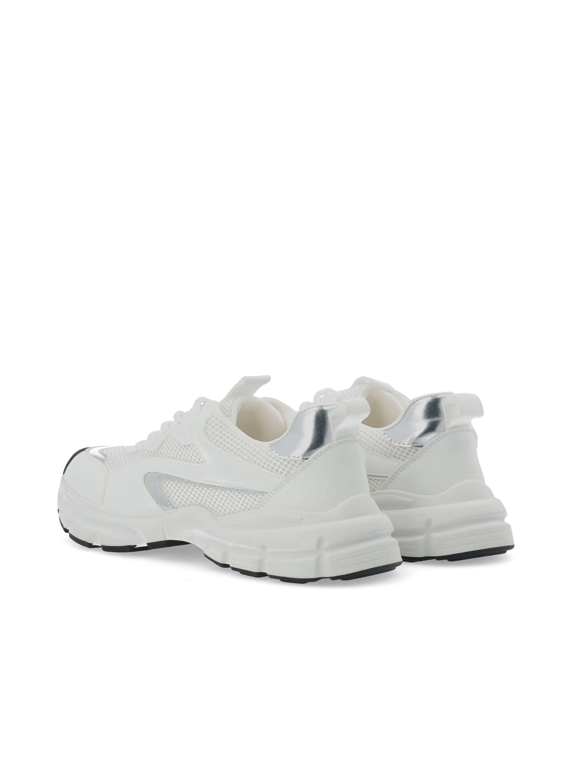 Biaxenia Sneaker Faux Leather - White Silver