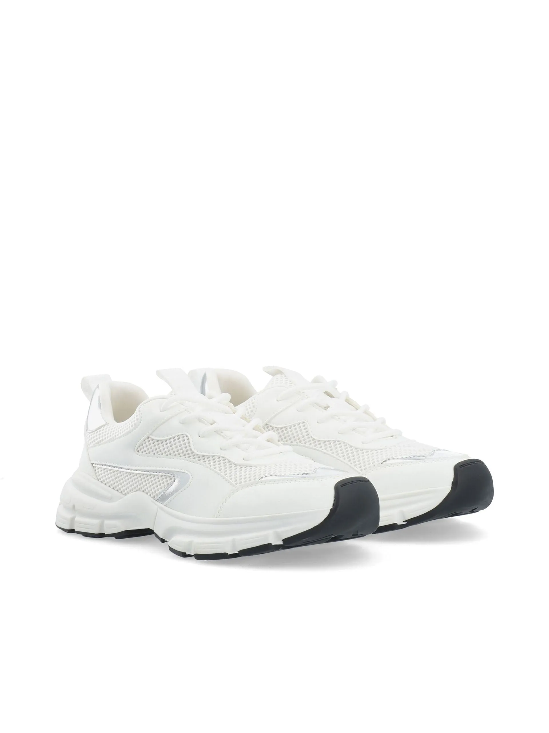 Biaxenia Sneaker Faux Leather - White Silver