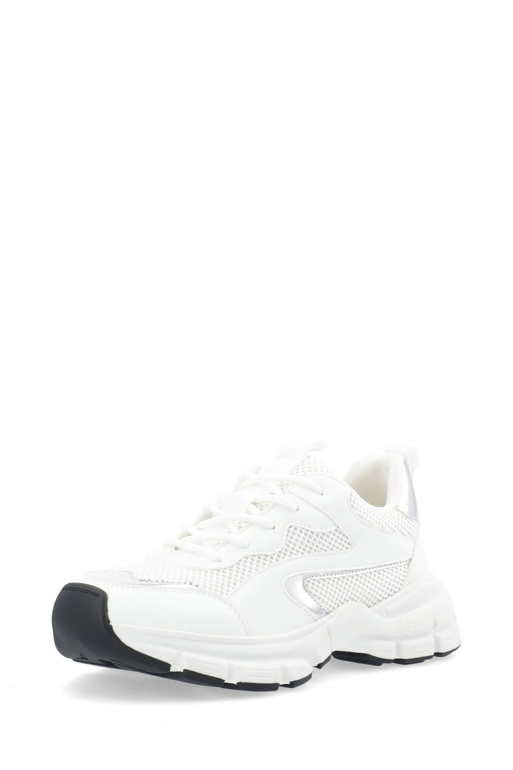 Biaxenia Sneaker Faux Leather - White Silver