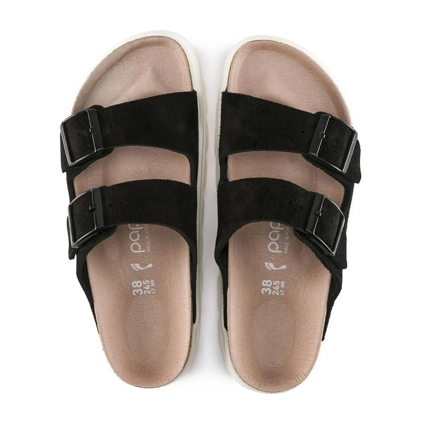 Birkenstock Arizona Chunky Slide Sandal (Women) - Black Suede