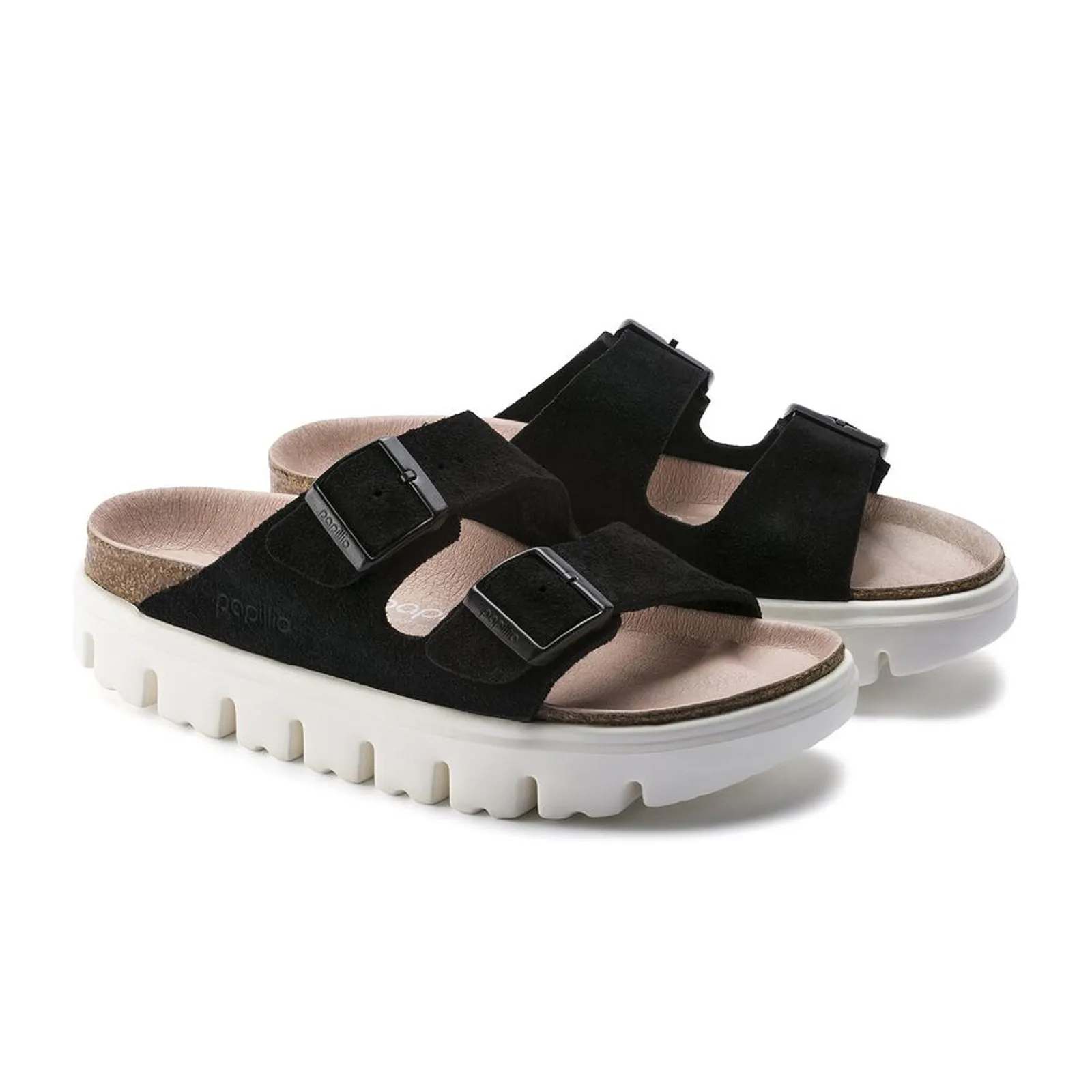 Birkenstock Arizona Chunky Slide Sandal (Women) - Black Suede