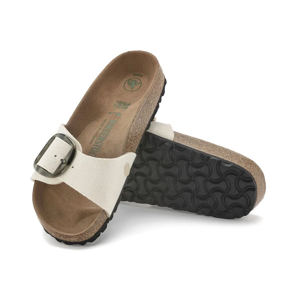 BIRKENSTOCK MADRID BIG BUCKLE VEGAN EGGSHELL CANVAS - WOMENS