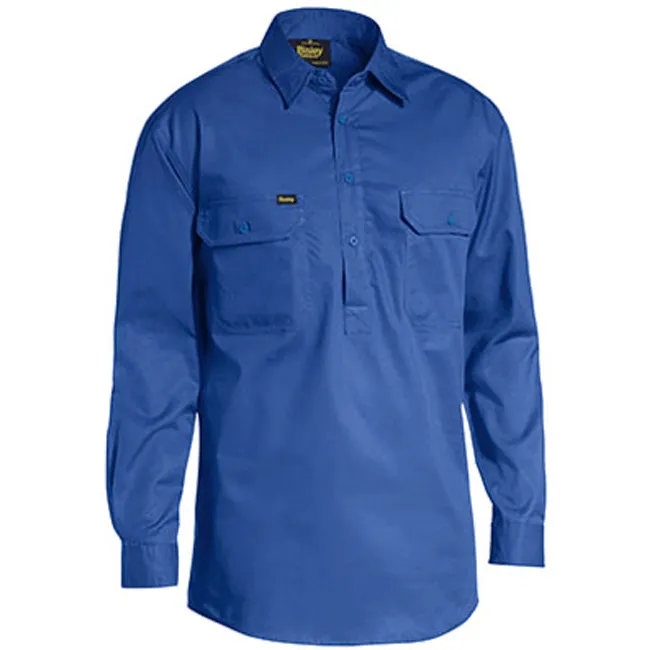 Bisley Closed Front Cool Lightweight Drill Shirt - Long Sleeve (BSC6820)