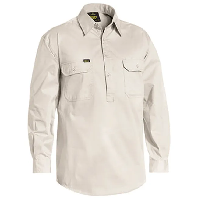 Bisley Closed Front Cool Lightweight Drill Shirt - Long Sleeve (BSC6820)