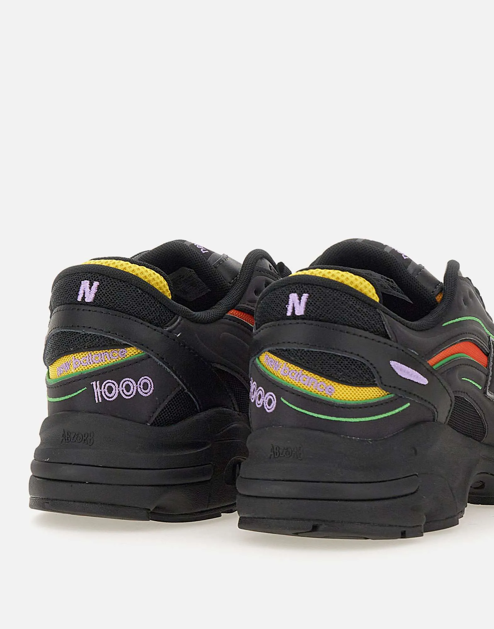 Black Multicolor Profile Retro Sneakers