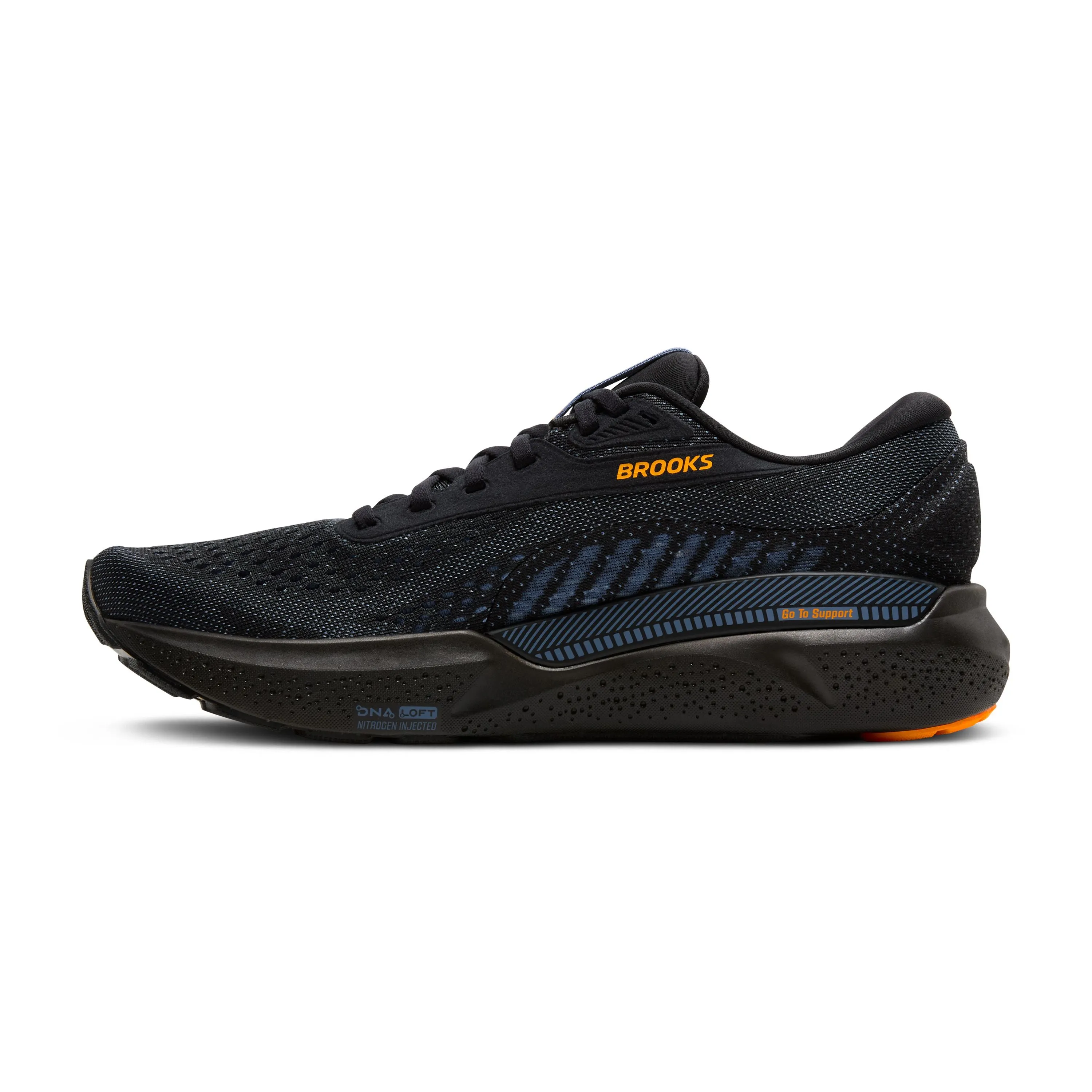 Brooks | Adrenaline GTS 24 | Men's | Black/Country Blue/Orange