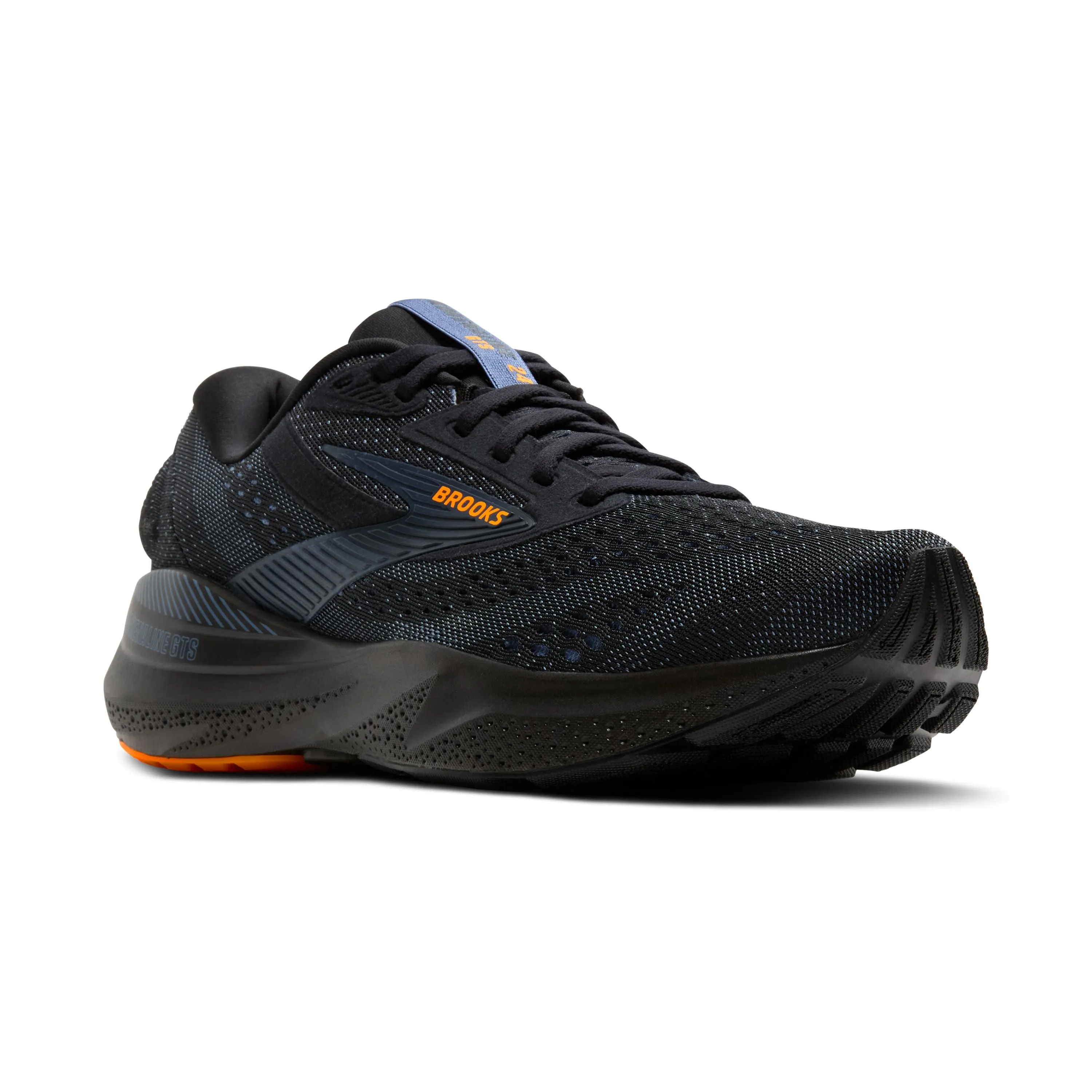 Brooks | Adrenaline GTS 24 | Men's | Black/Country Blue/Orange