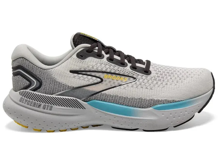 Brooks | Glycerin GTS 21 | Men's | Coconut/Forged Iron/Yellow