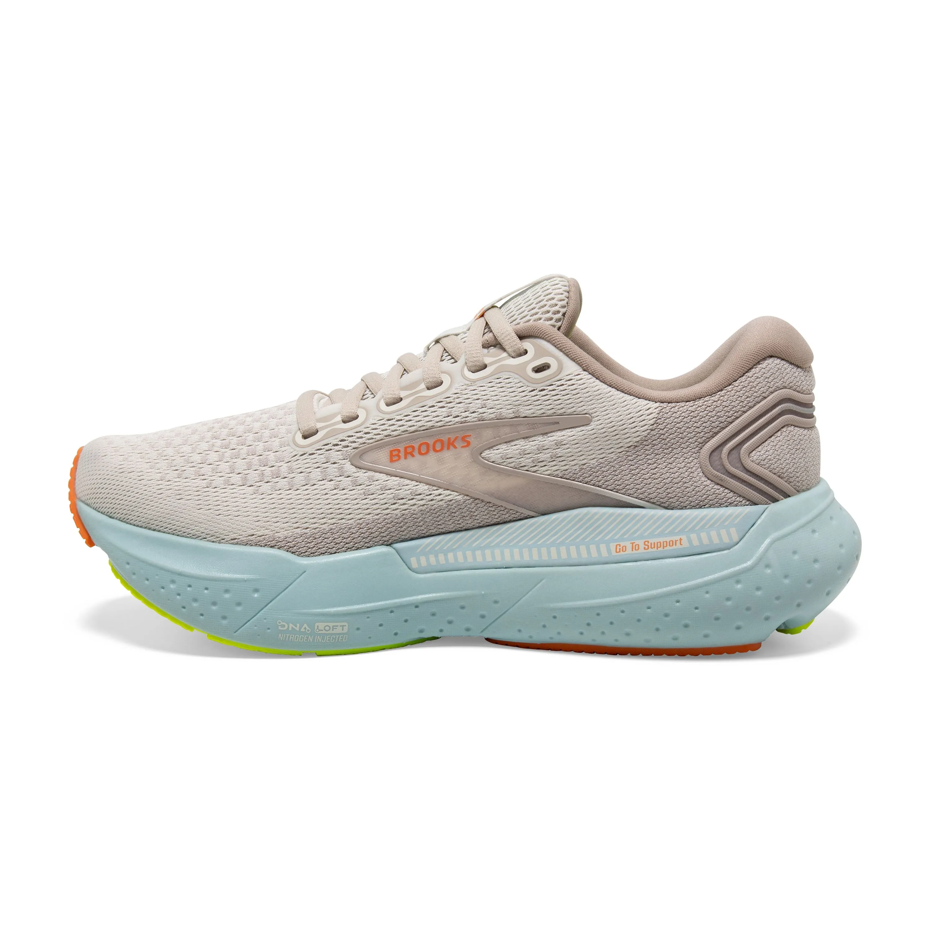 Brooks | Glycerin GTS 21 | Women's | Coconut/Aqua/Autumn Sunset