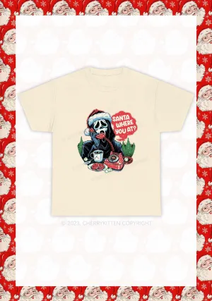 Calling Santa Where You At Christmas Y2K Chunky Shirt Cherrykitten