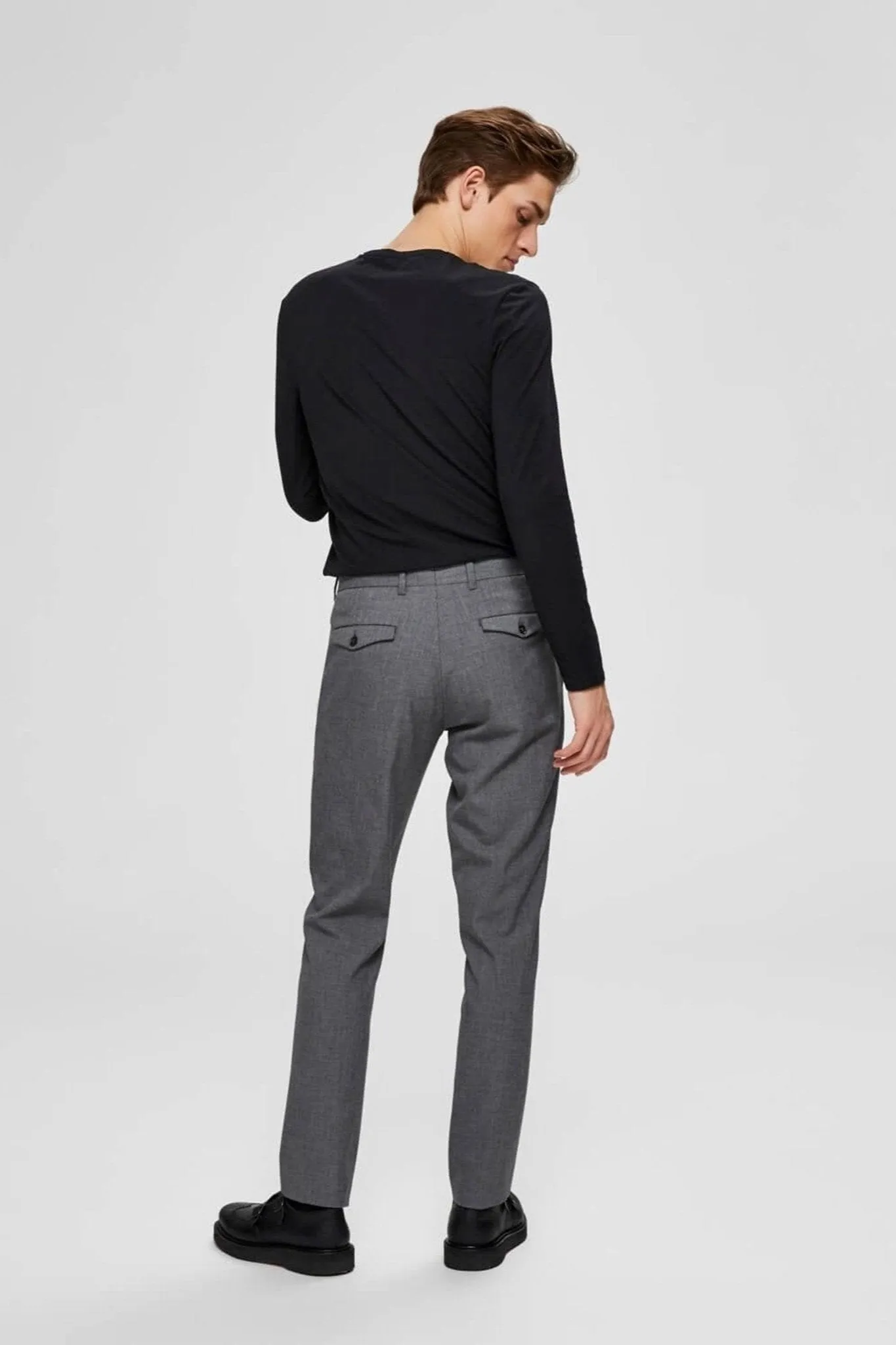 Carlo Flex Trousers - Dark grey