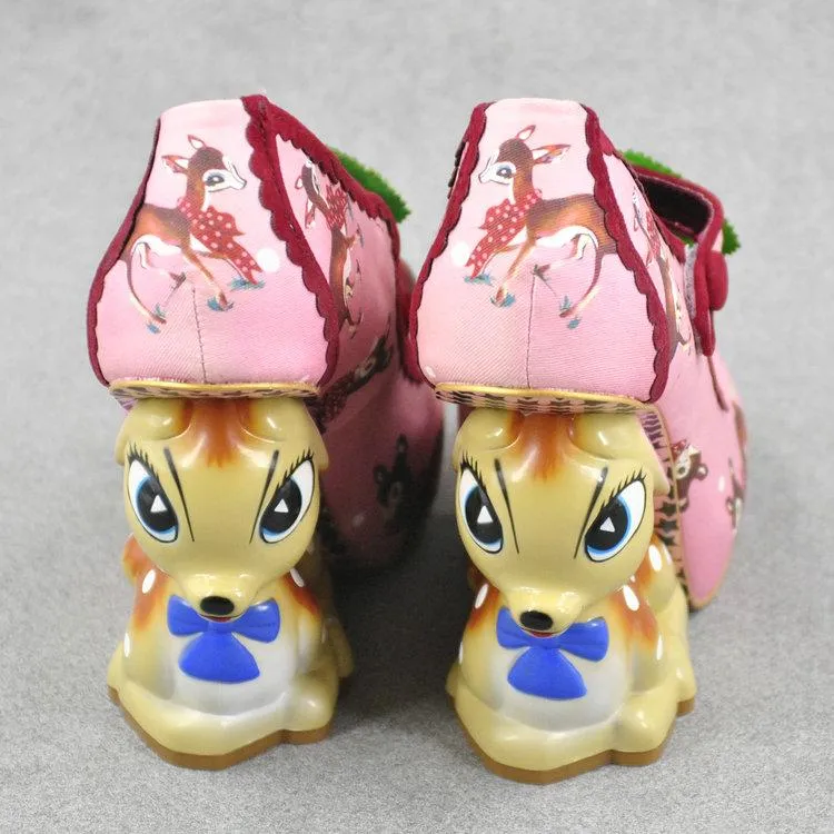 Cherry Deer Pumps