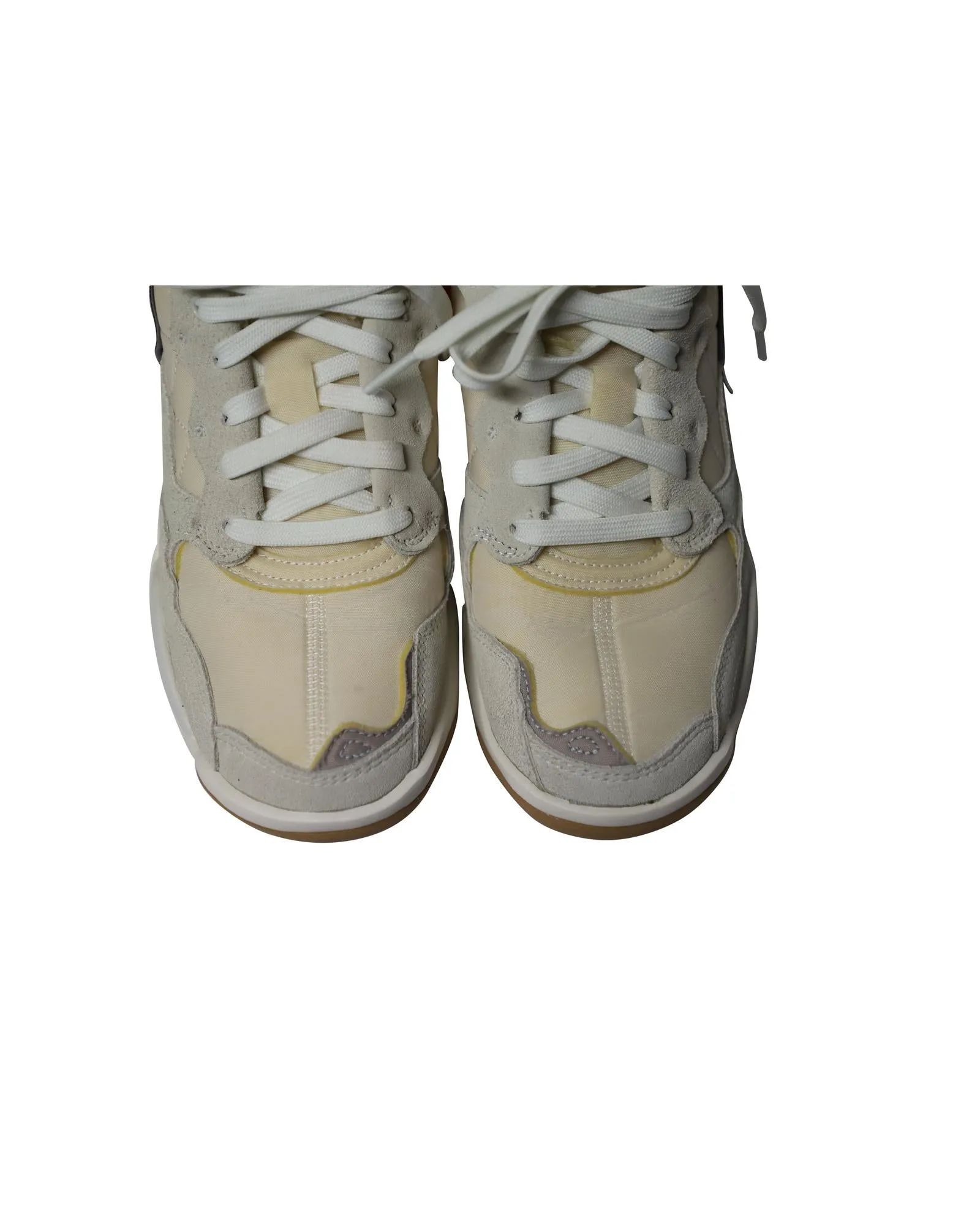 Chunky Cream Suede Sneakers with Air Cushioning by Nike Jordan