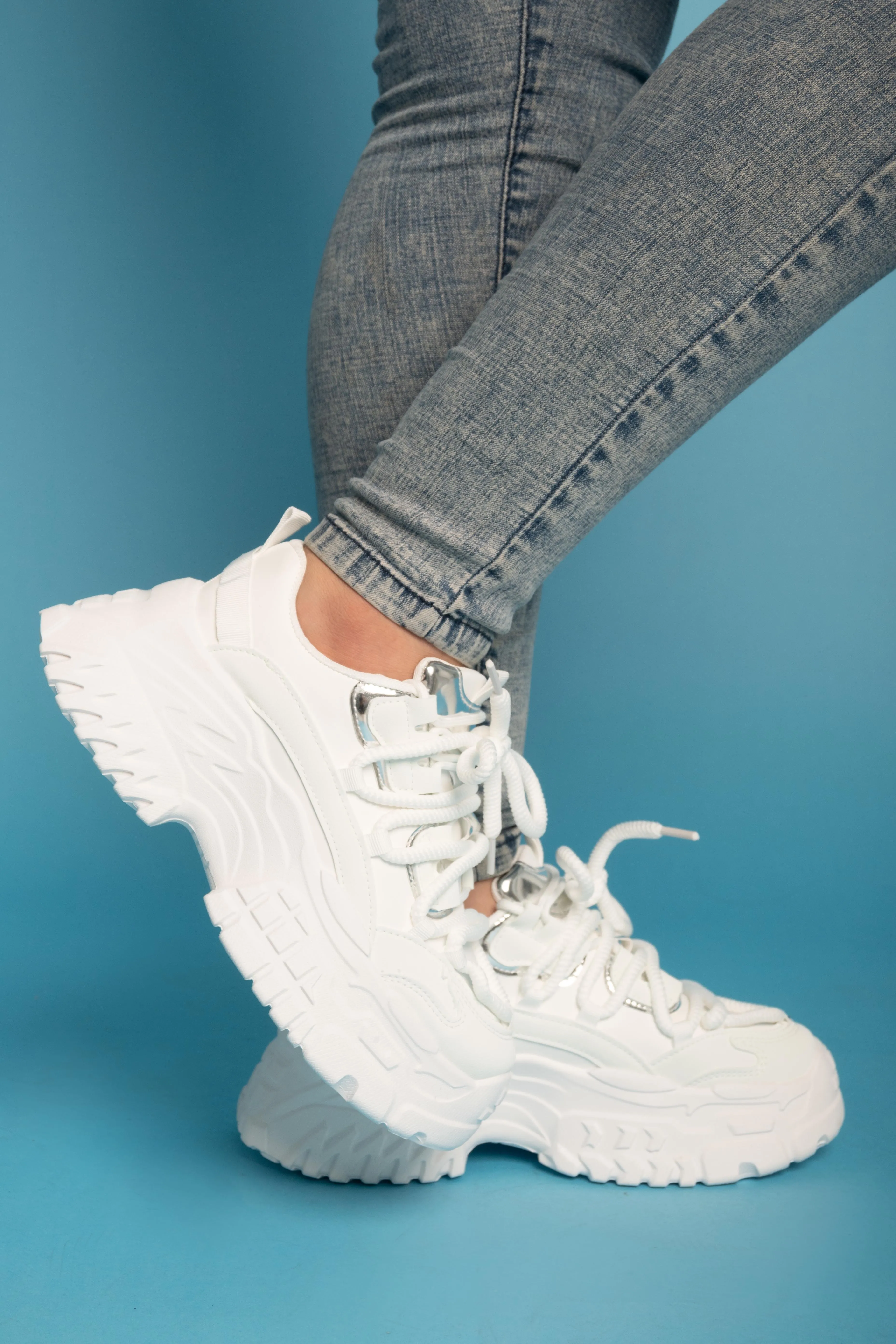 Chunky Edge Sneakers - White