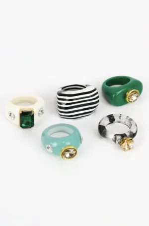 Chunky Statement Gem Rings