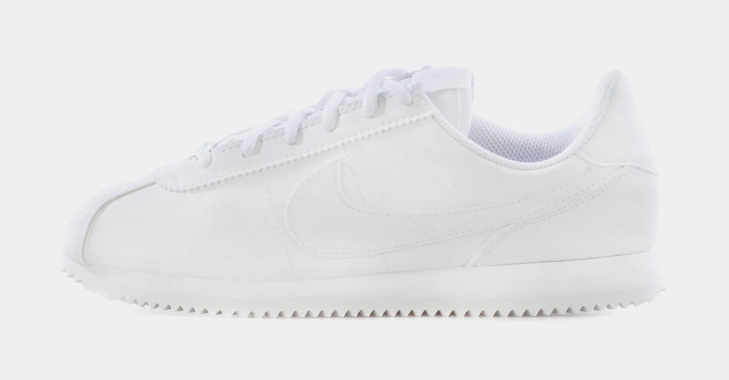 Cortez Basic Triple White Grade School Lifestyle Shoes (White)