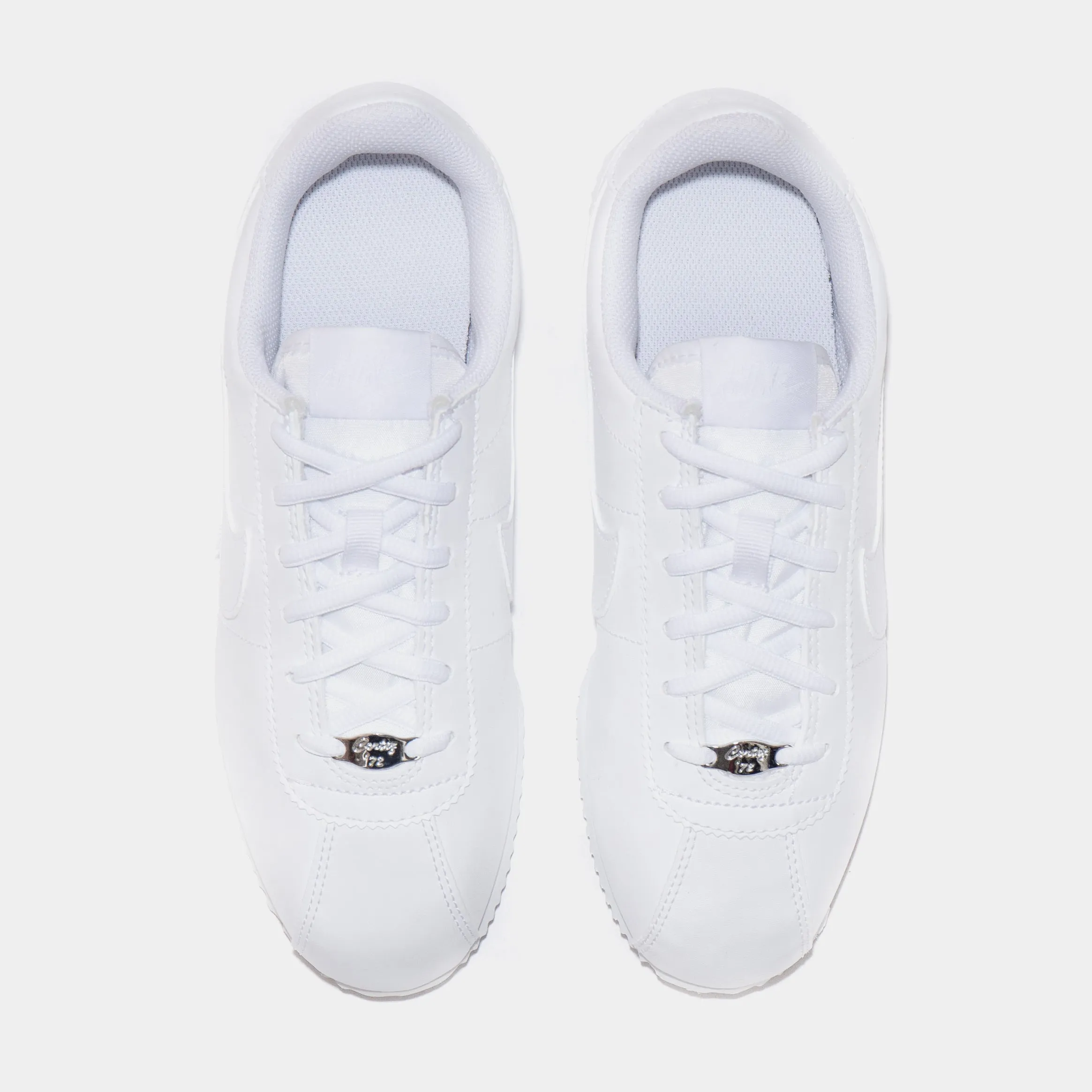 Cortez Basic Triple White Grade School Lifestyle Shoes (White)