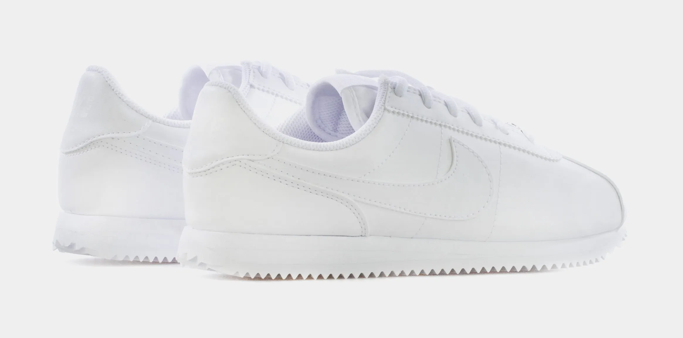 Cortez Basic Triple White Grade School Lifestyle Shoes (White)