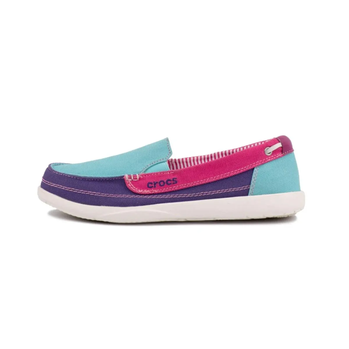 Crocs Walu Canvas Loafer Women - Aqua/Fuchsia