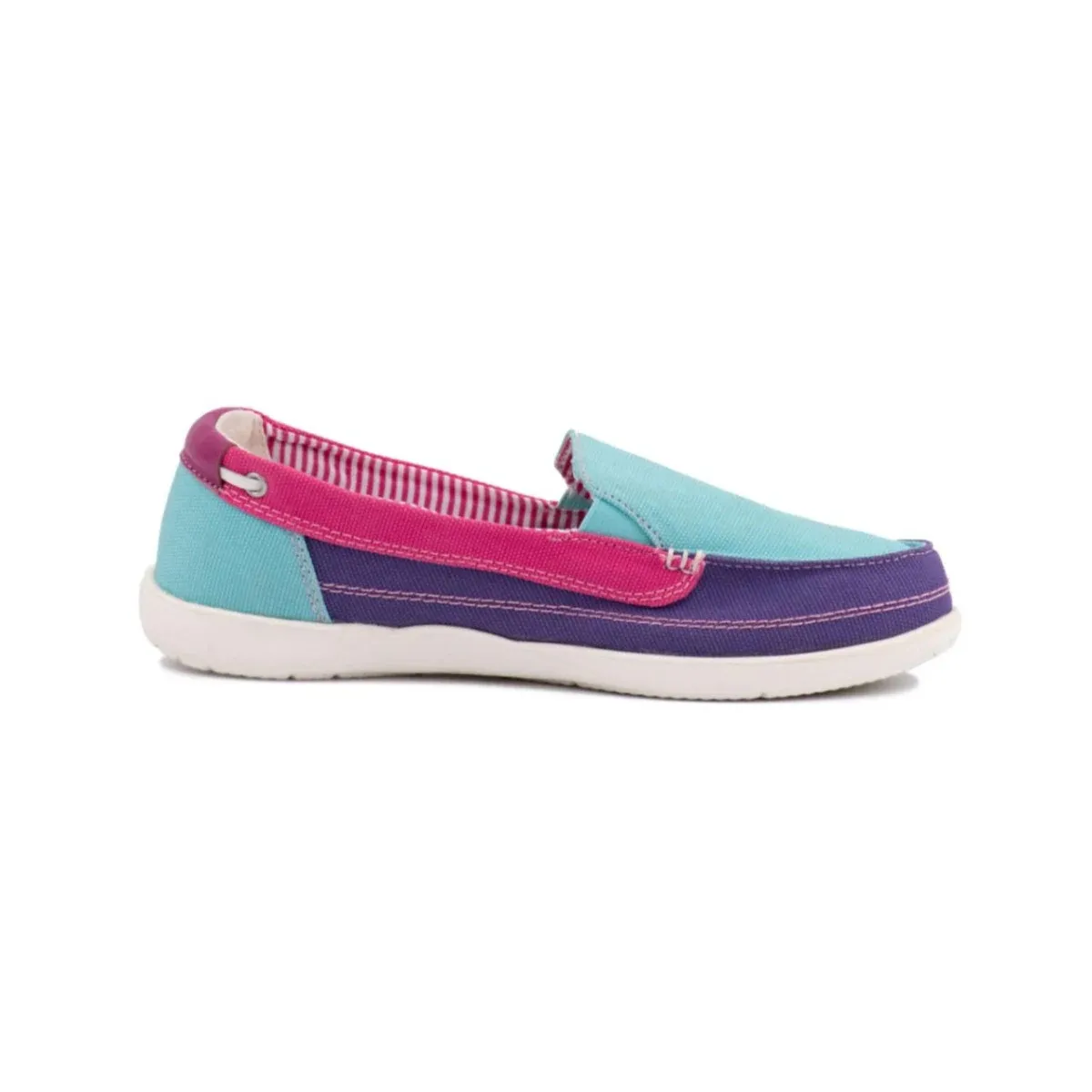 Crocs Walu Canvas Loafer Women - Aqua/Fuchsia