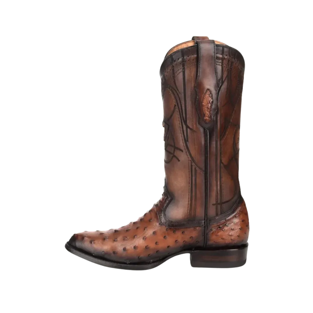 Cuadra Men's Ostrich Round Toe Brown Boot