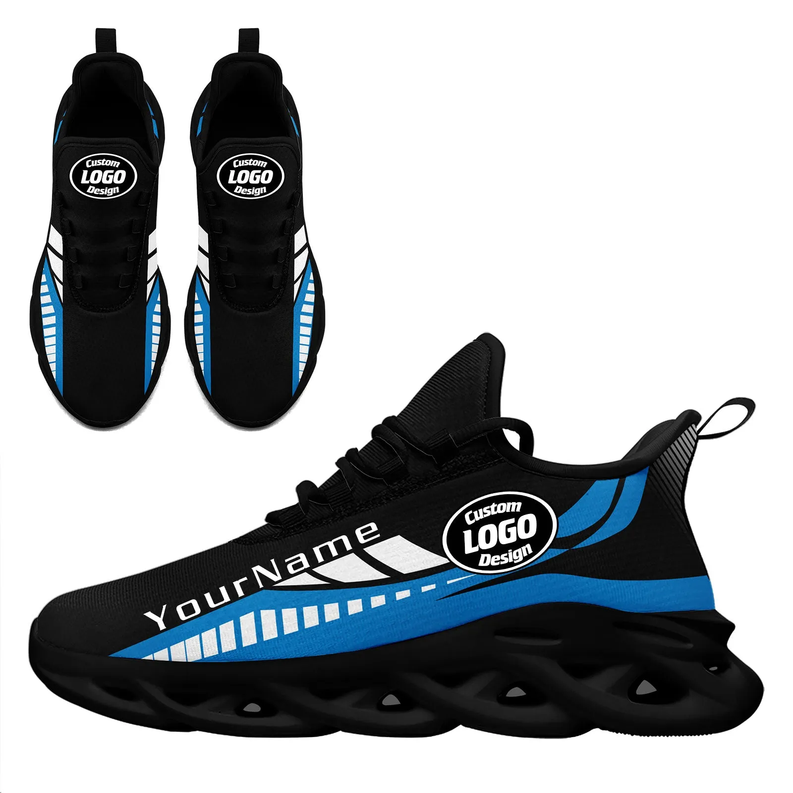 Custom Black Blue Carolina Maxsoul Shoes Personalized Sneaker FN003-D020325-5