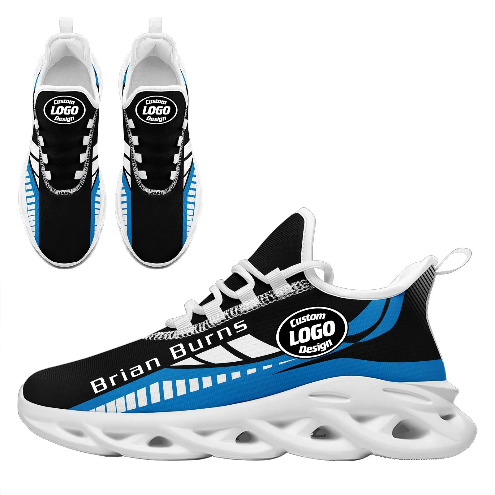 Custom Black Blue Carolina Maxsoul Shoes Personalized Sneaker FN003-D020325-5