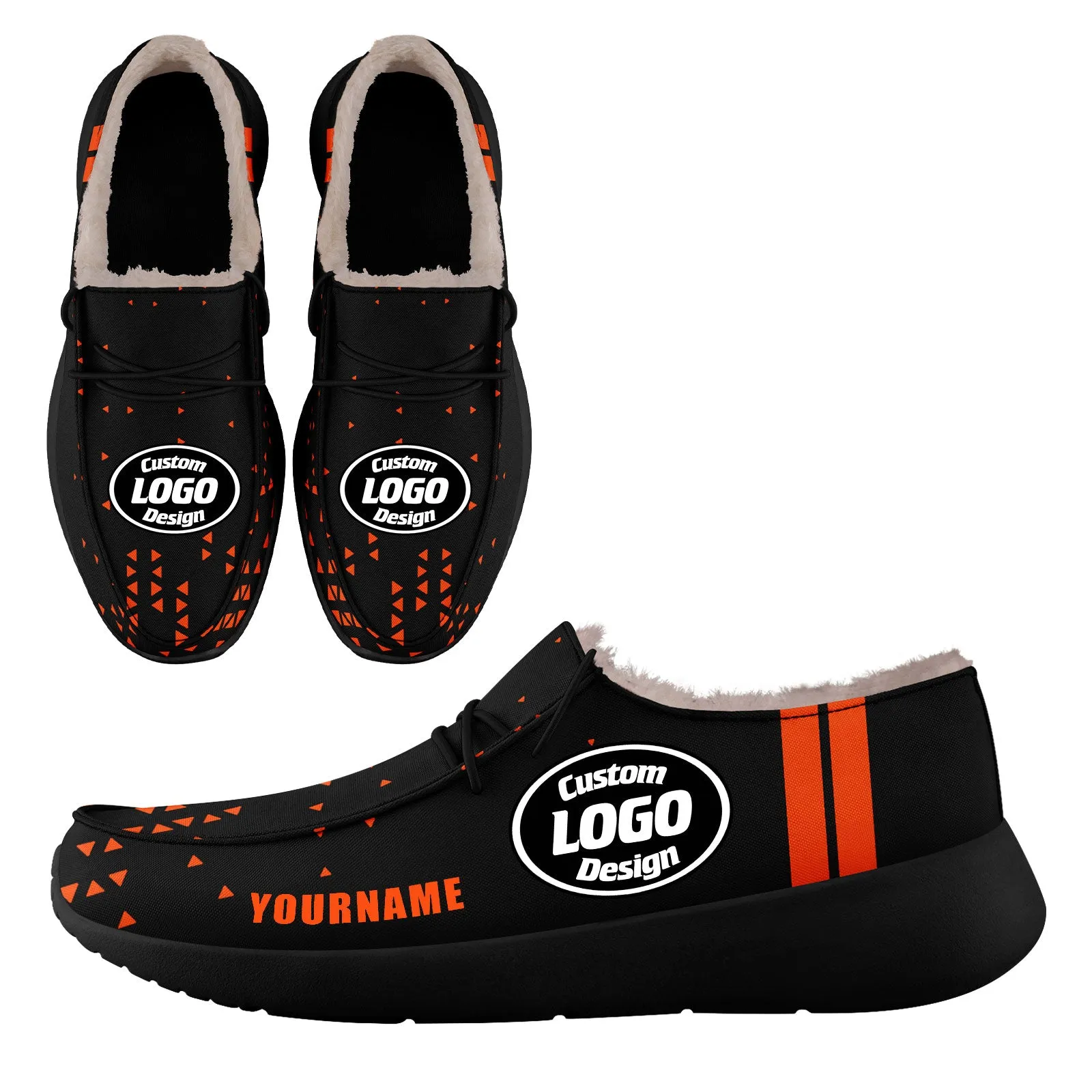 Custom Black Orange Cincinnati Sneaker Shoes Combo Offer Personalized Combo ZH-D020289-6