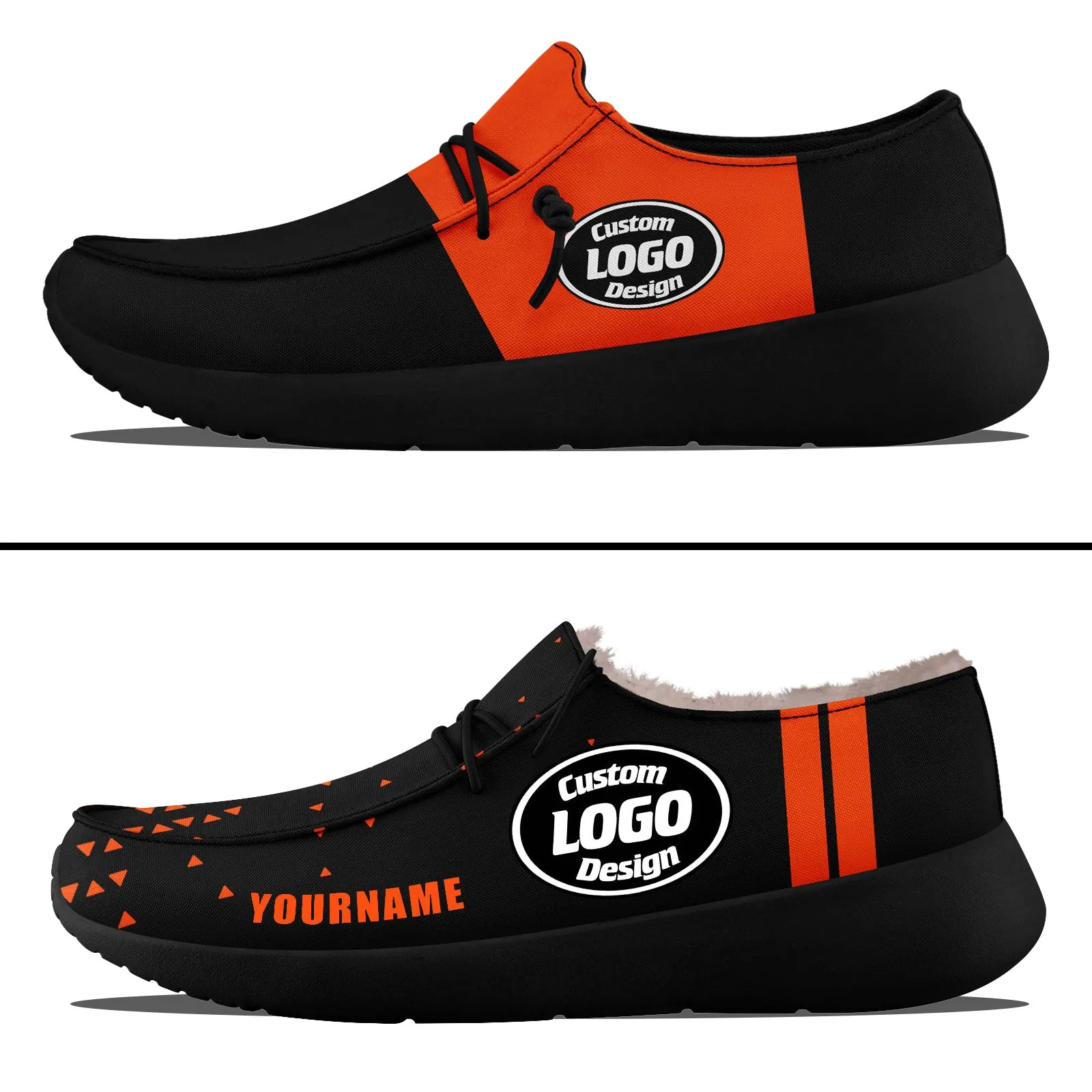 Custom Black Orange Cincinnati Sneaker Shoes Combo Offer Personalized Combo ZH-D020289-6