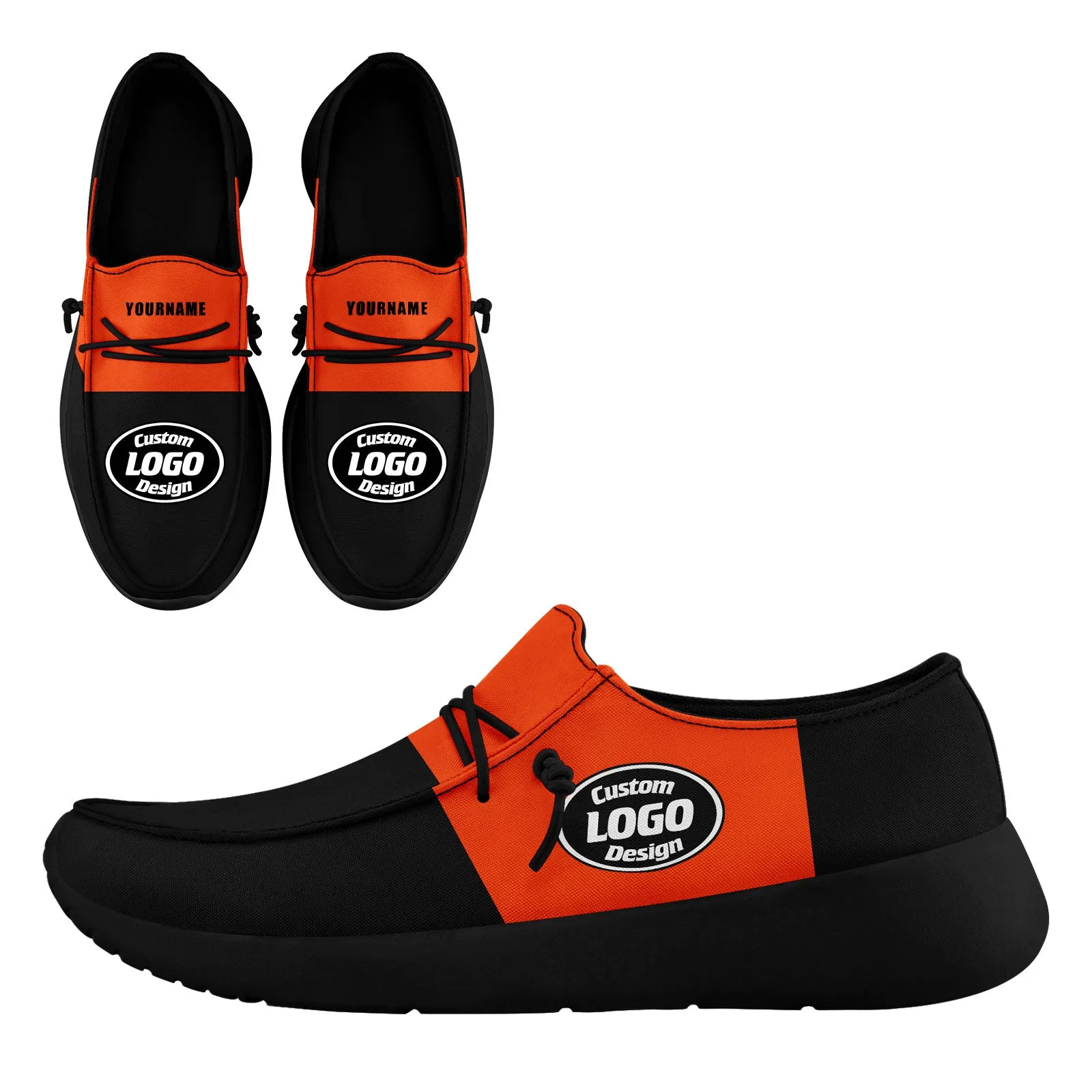 Custom Black Orange Cincinnati Sneaker Shoes Combo Offer Personalized Combo ZH-D020289-6