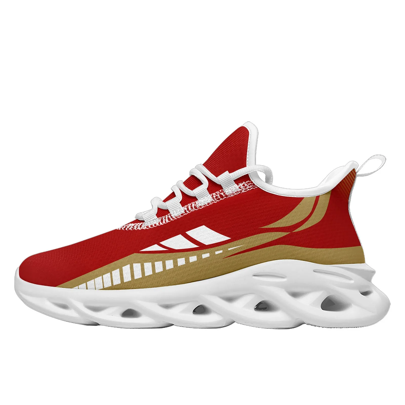 Custom Red Yellow San Francisco Maxsoul Shoes Personalized Sneaker FN003-D020325-25