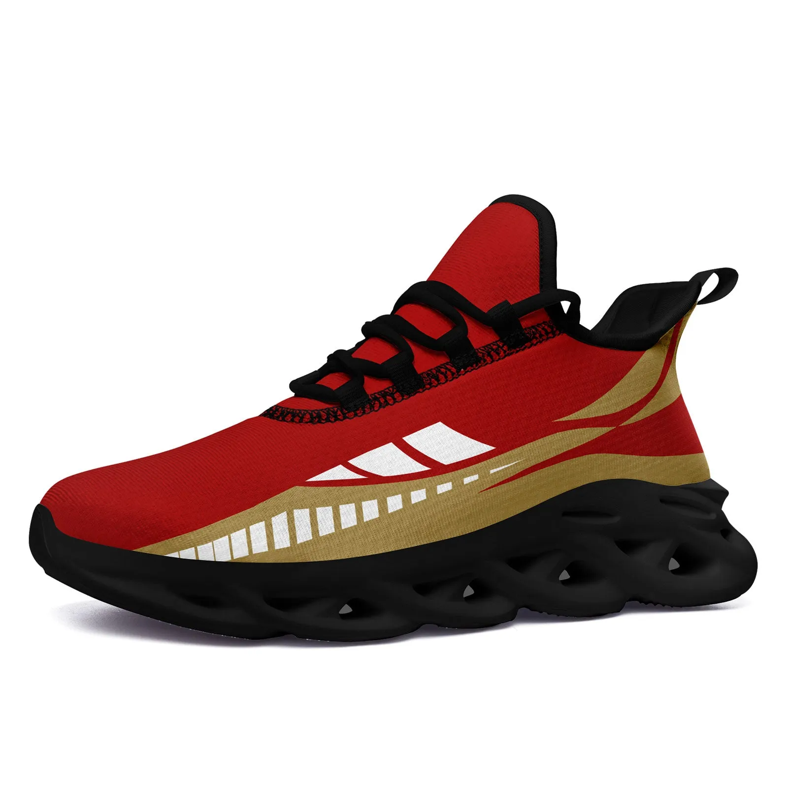 Custom Red Yellow San Francisco Maxsoul Shoes Personalized Sneaker FN003-D020325-25