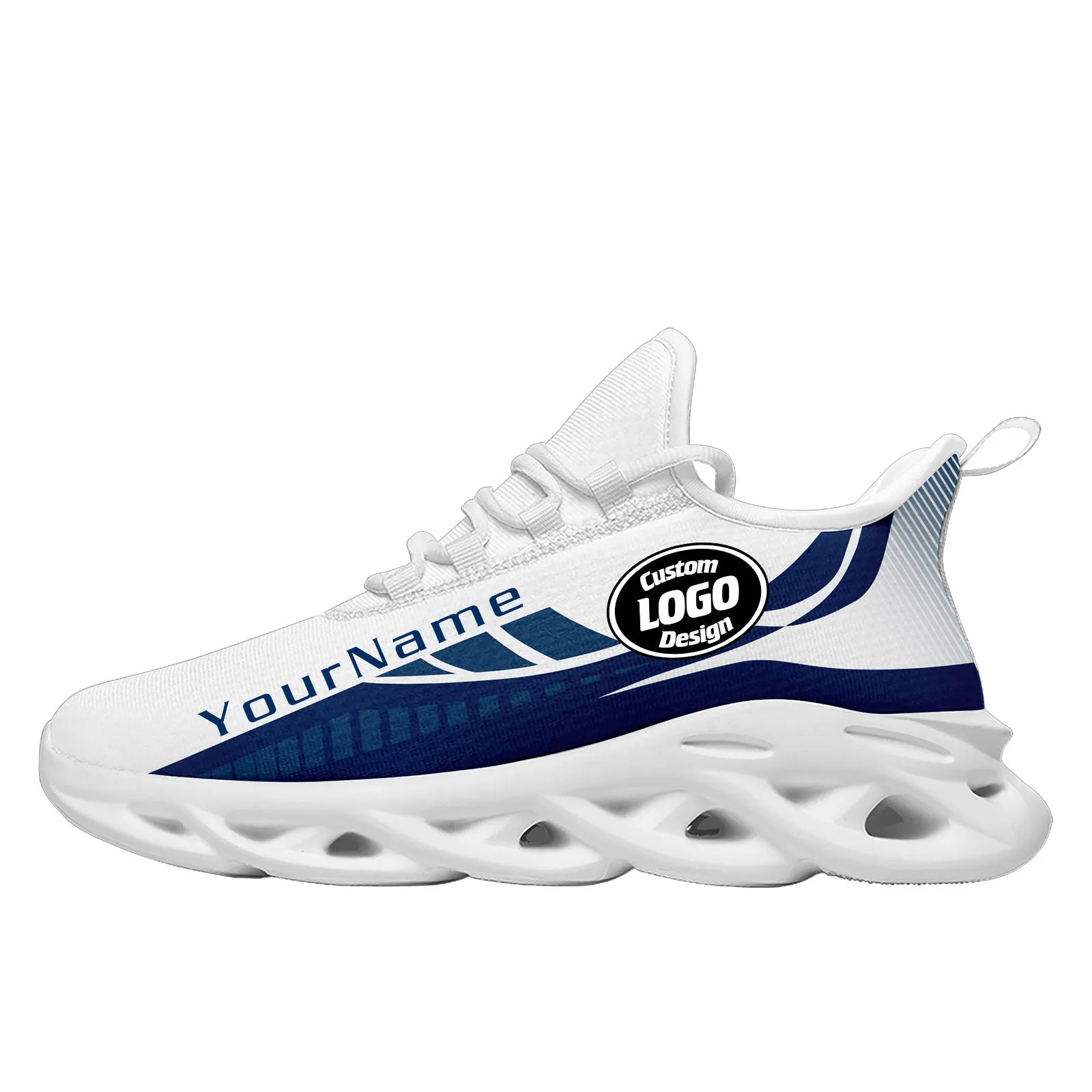 Custom White Blue Indianapolis Maxsoul Shoes Personalized Sneaker FN003-D020325-14