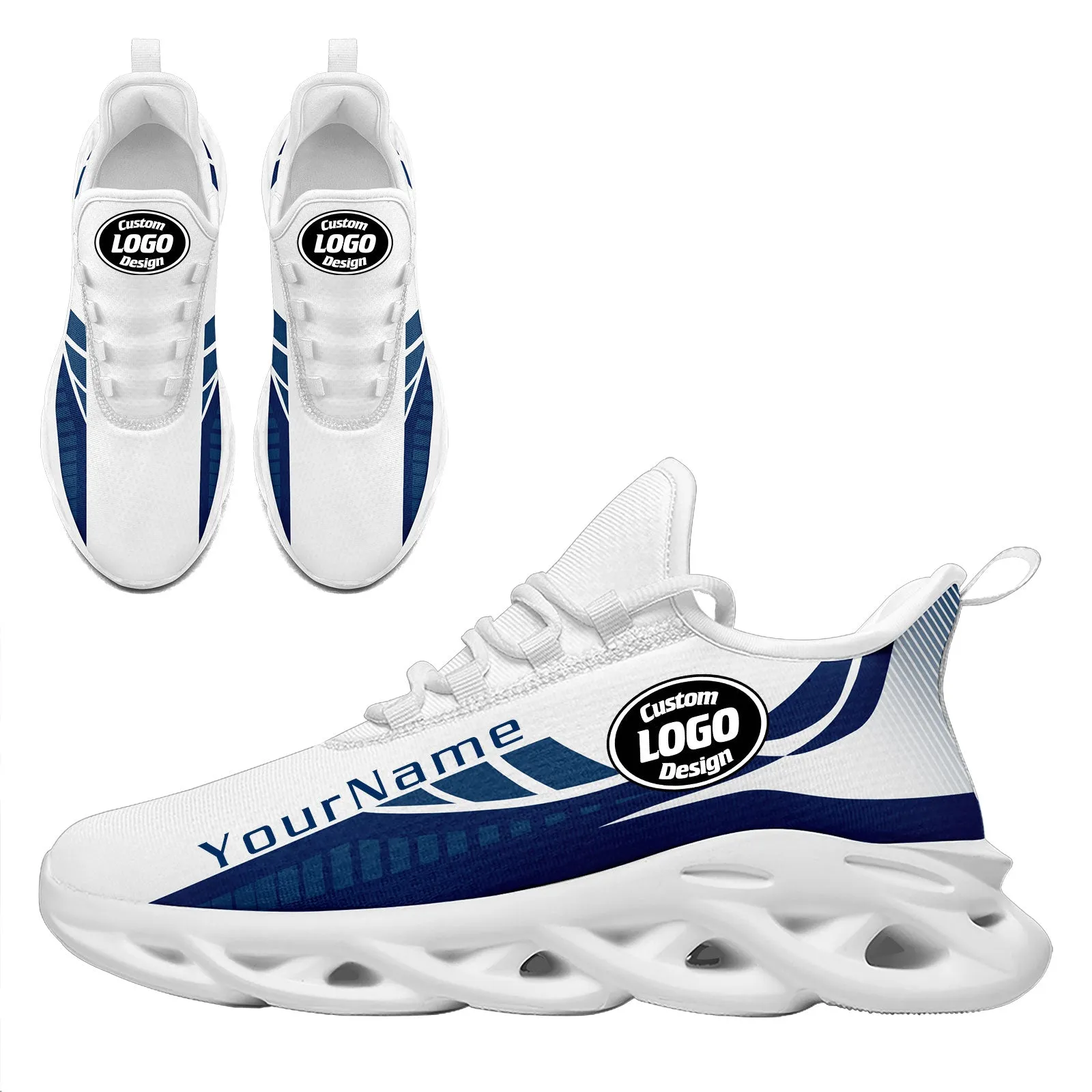 Custom White Blue Indianapolis Maxsoul Shoes Personalized Sneaker FN003-D020325-14