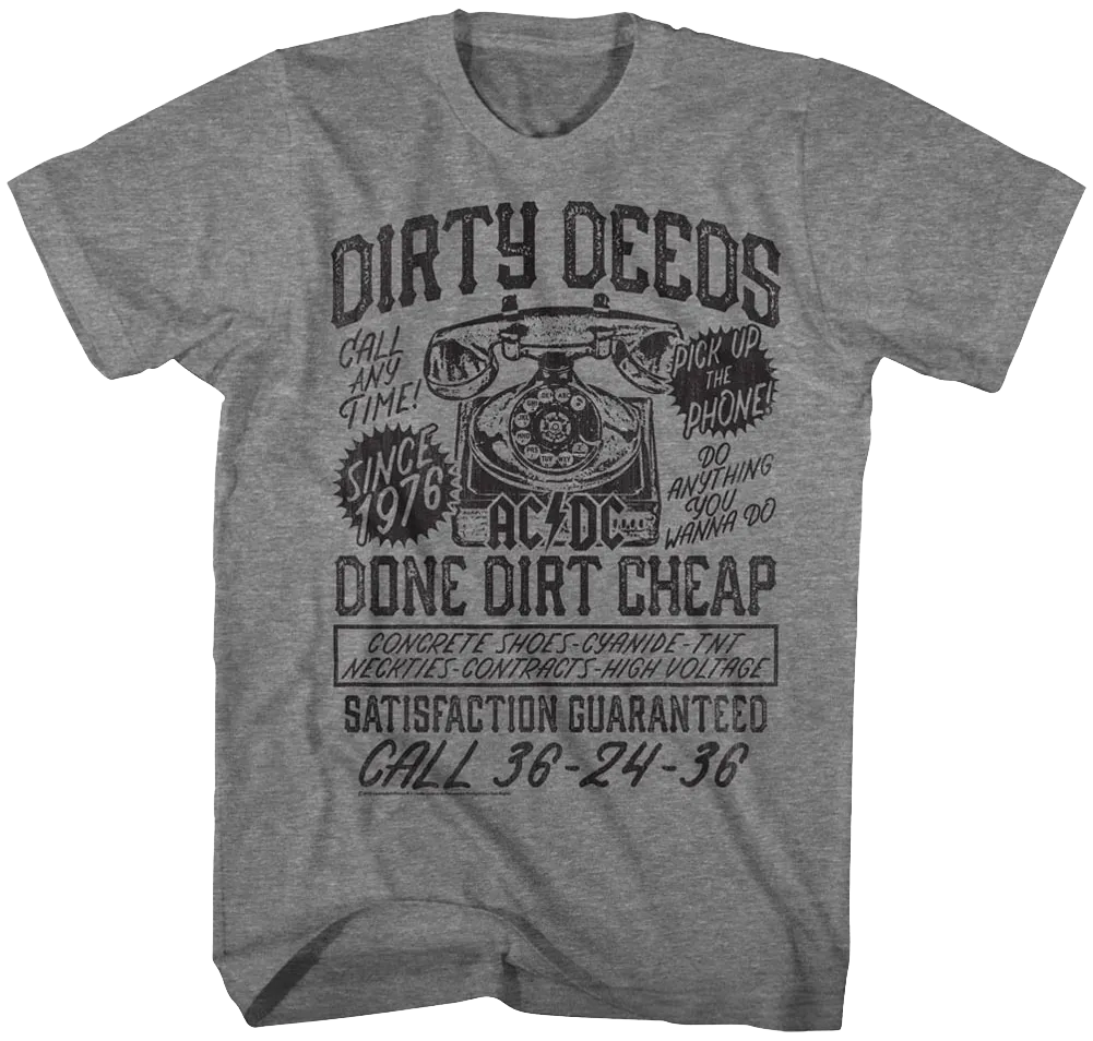 Dirty Deeds ACDC T-Shirt