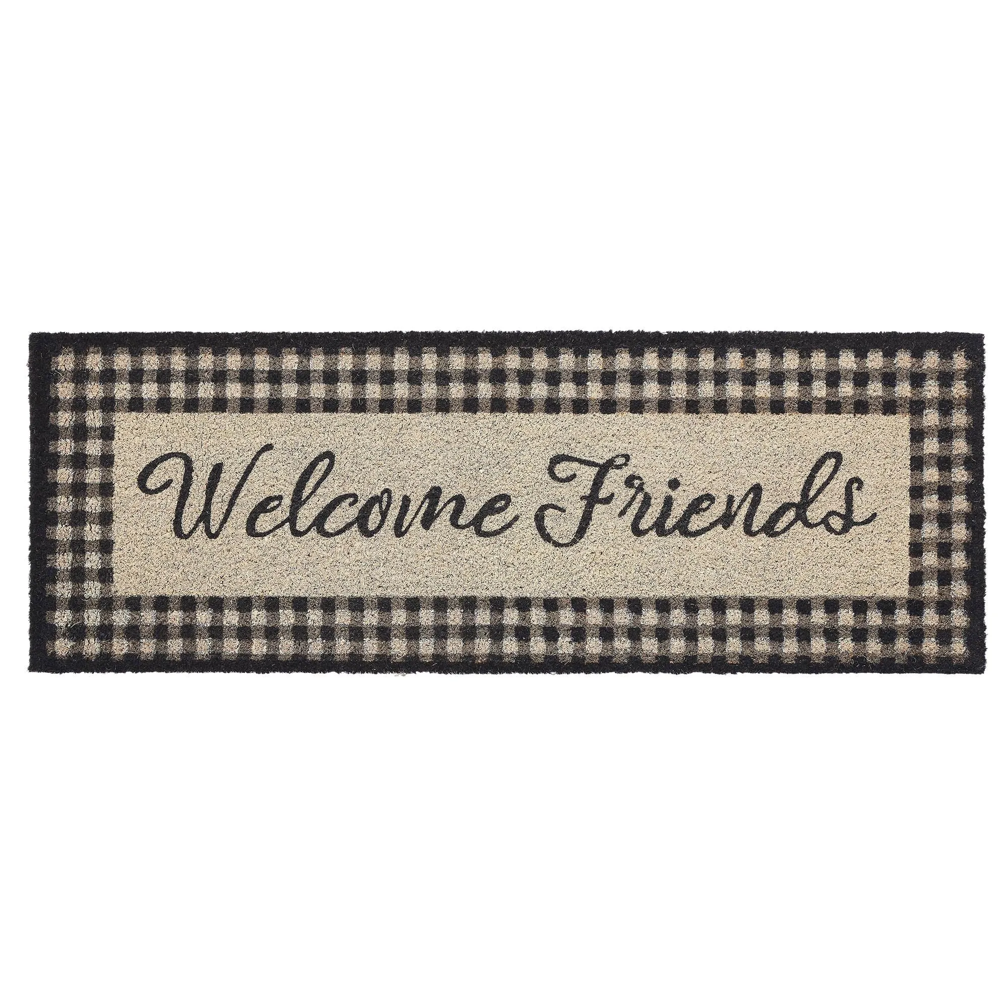 Finders Keepers Welcome Friends Coir Rug Rect 17x48