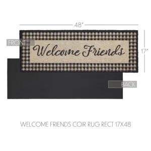 Finders Keepers Welcome Friends Coir Rug Rect 17x48