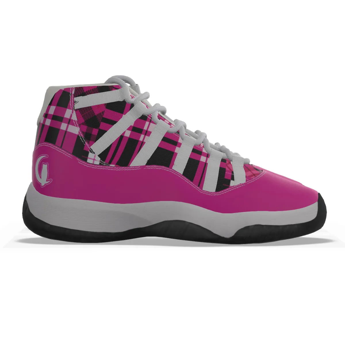 FLEXIN PLAID GRAPES Men's High Top Basketball Shoes