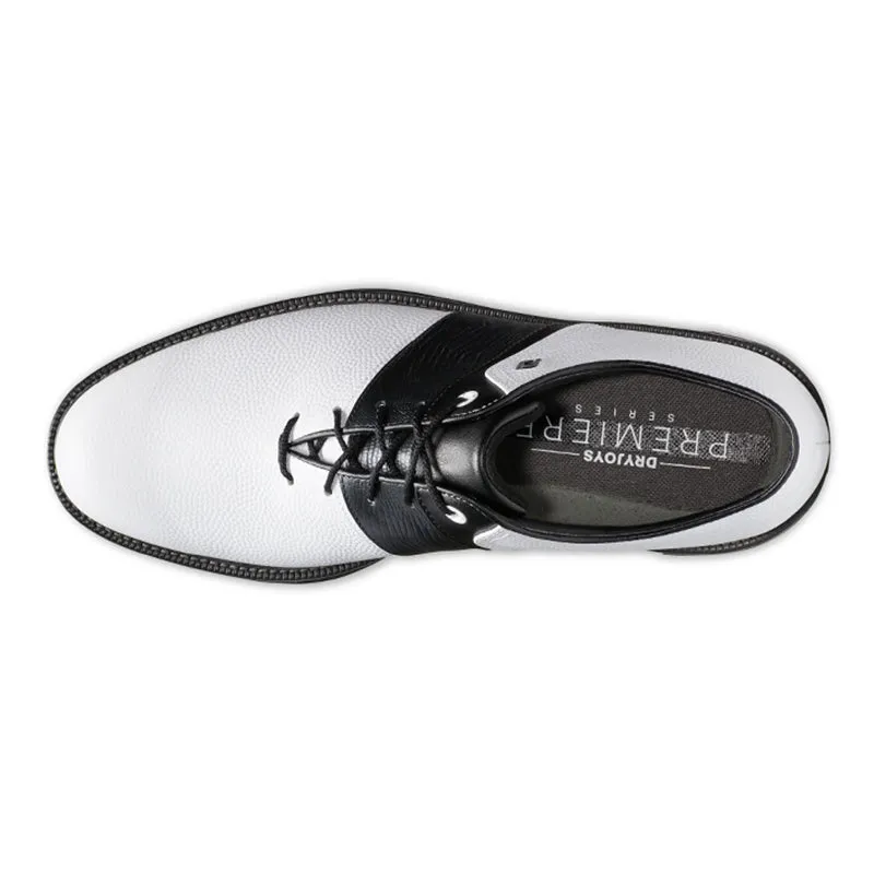 FOOTJOY Premiere Packard Laceshoe Men's Spikeless Shoes (White/Black)