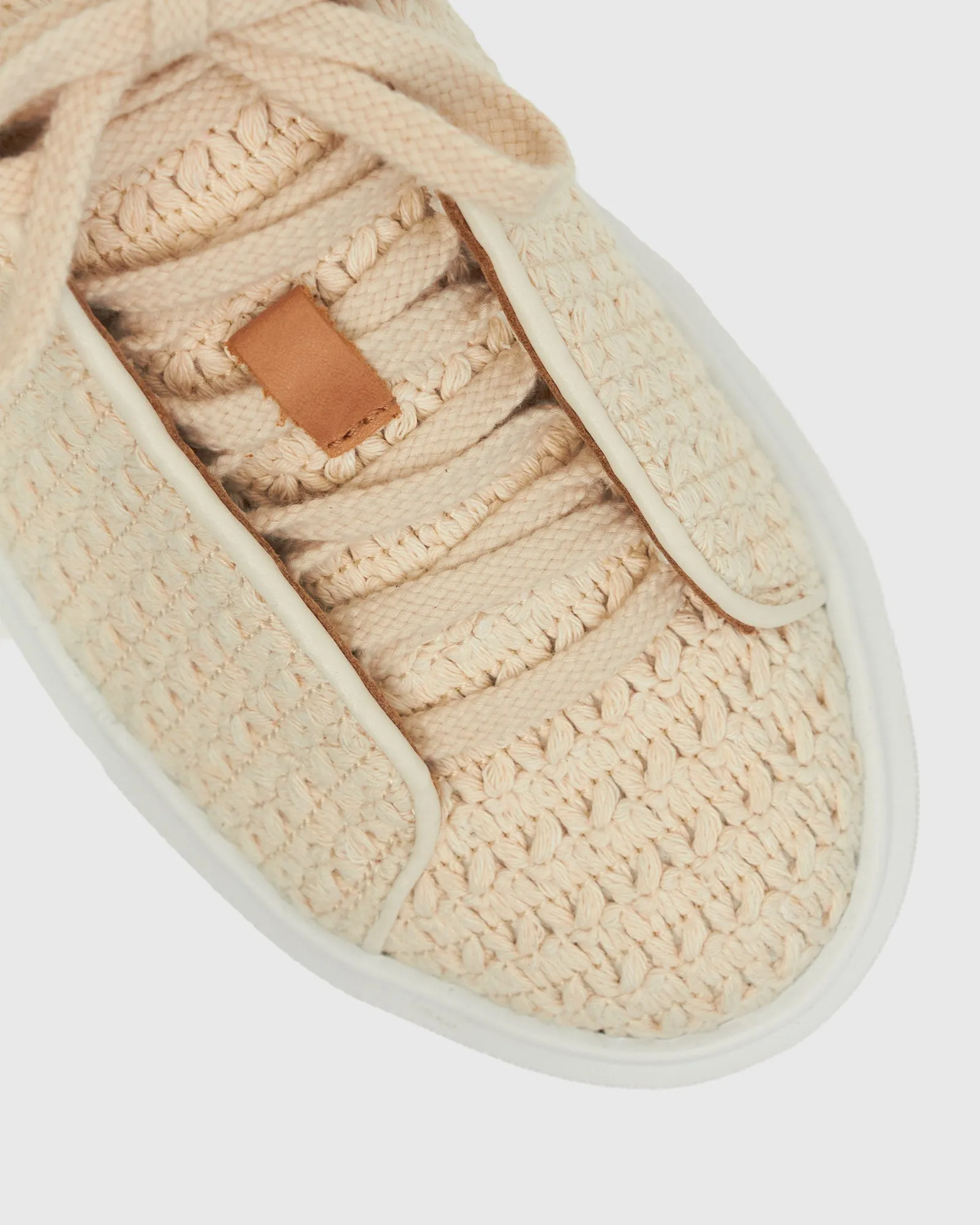 GENOVA Raffia Leather Sneakers