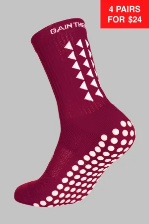 GRIP SOCKS 2.0  MidCalf Length - Maroon