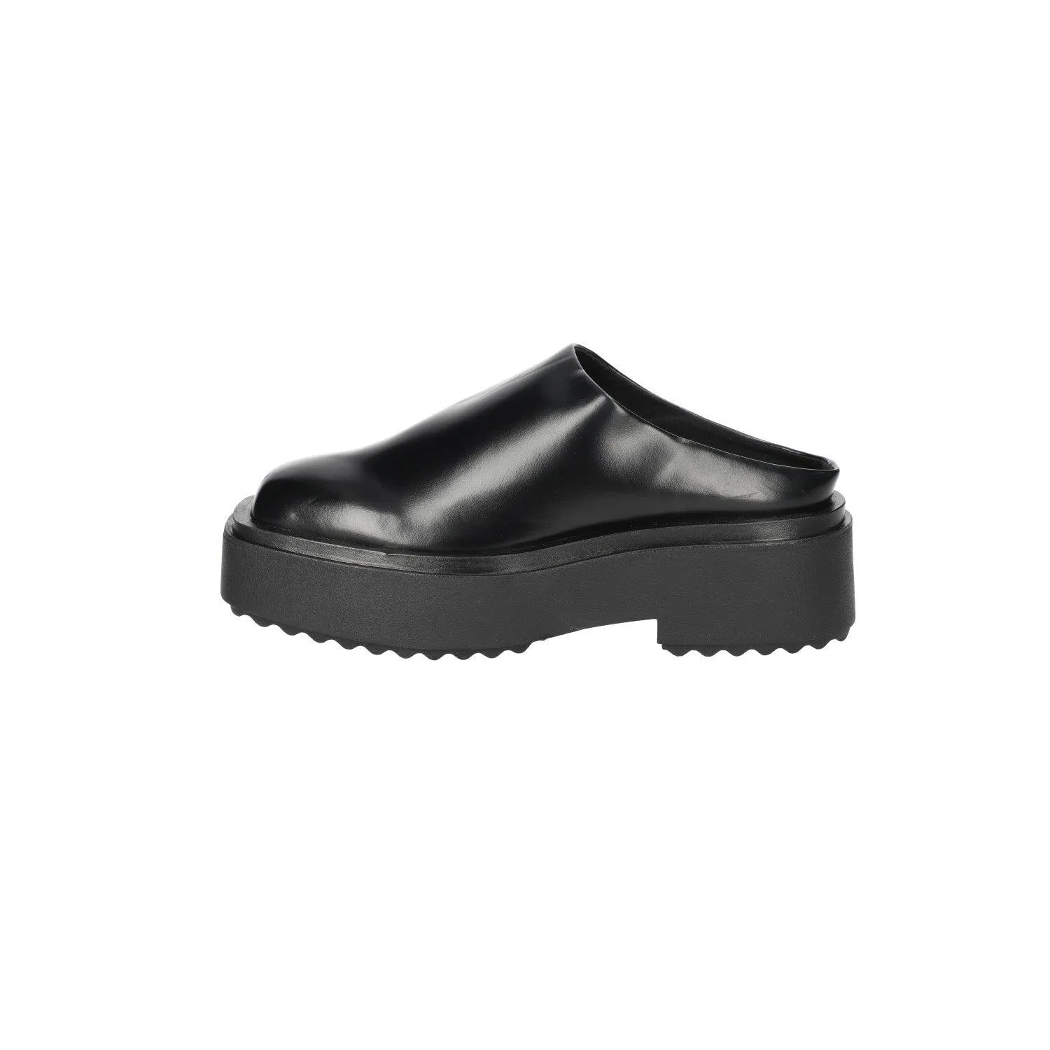 H&M Chunky Mules Leather Black Colour For Women