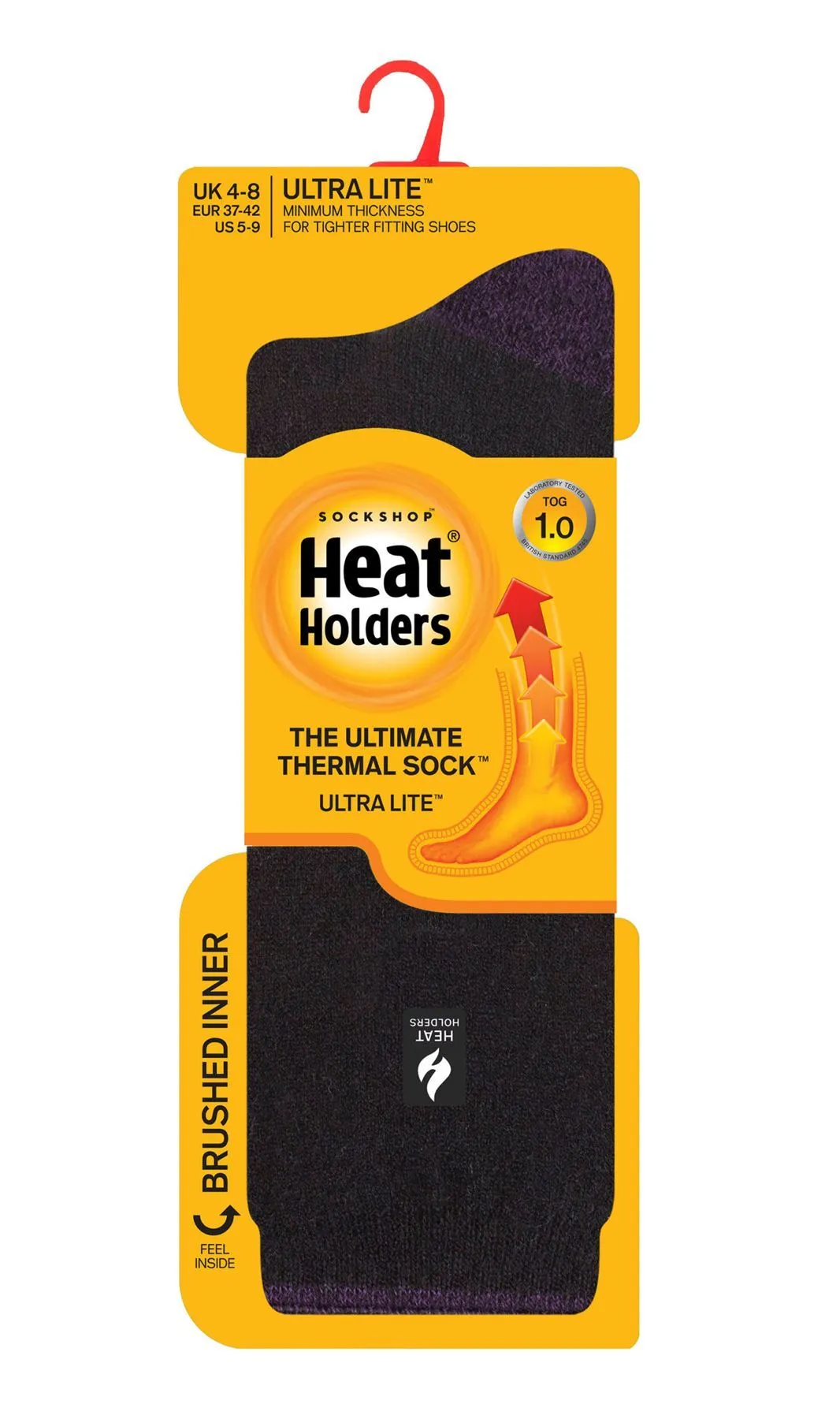 Heat Holders - Ladies Ultra Lite Socks (Black / Purple (Oia))