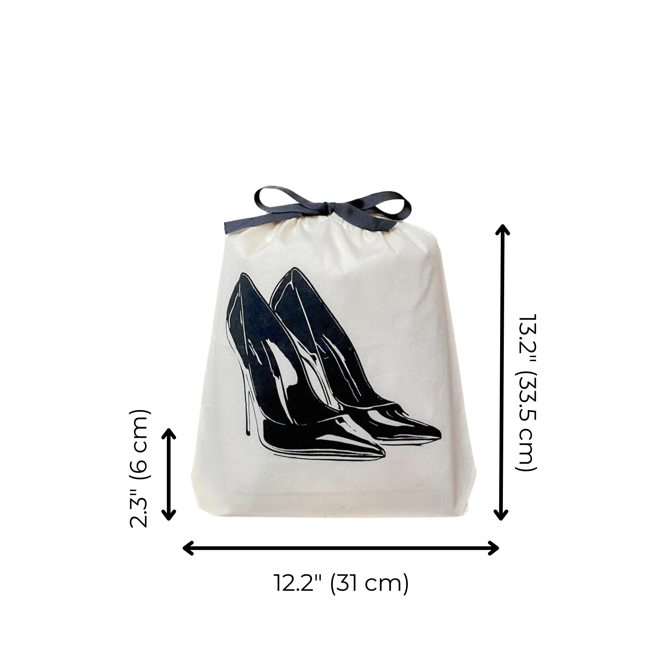 High Heel Pumps Shoe Bag, Cream