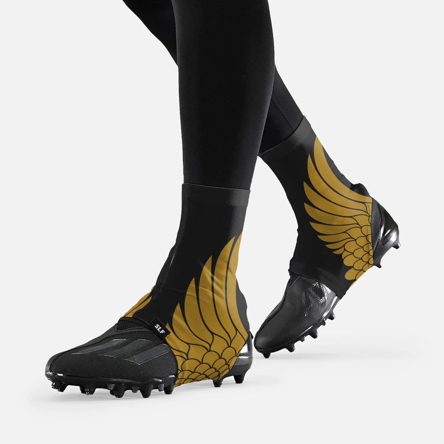 Icarus Black Gold Spats / Cleat Covers