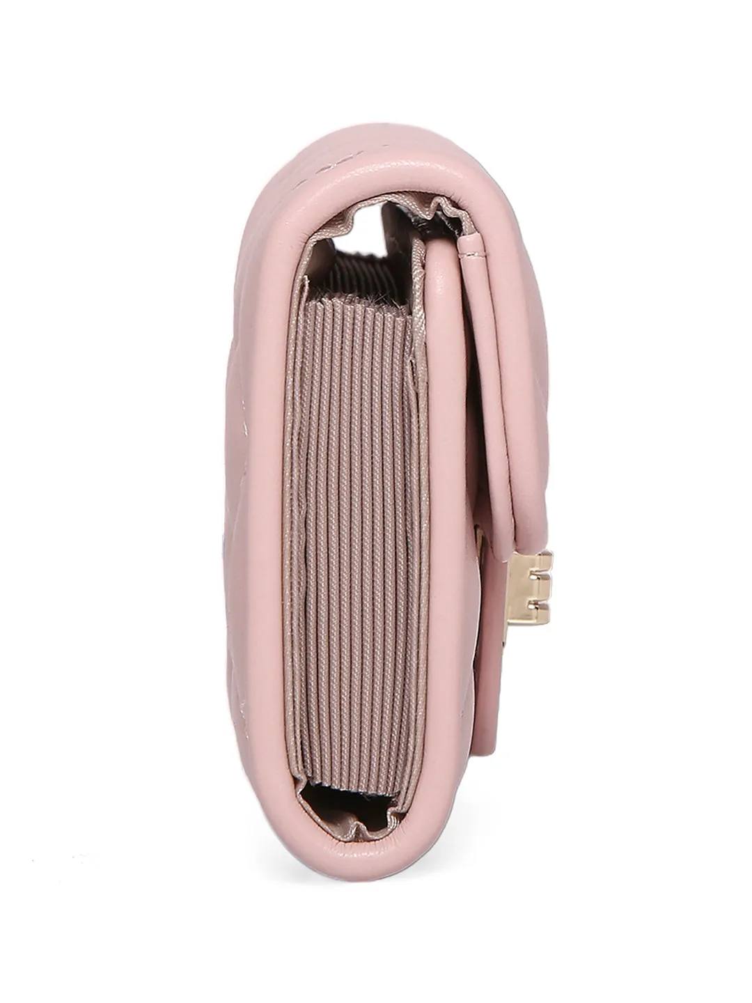 Inc.5 Women Pink Textured Card Holder Wallet